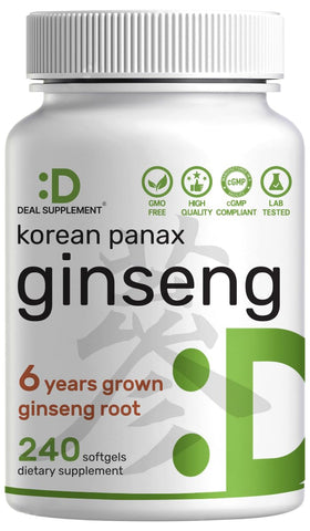 DEAL SUPPLEMENT Extrait de Racine de Ginseng Rouge Coréen 240 gélules vue avant