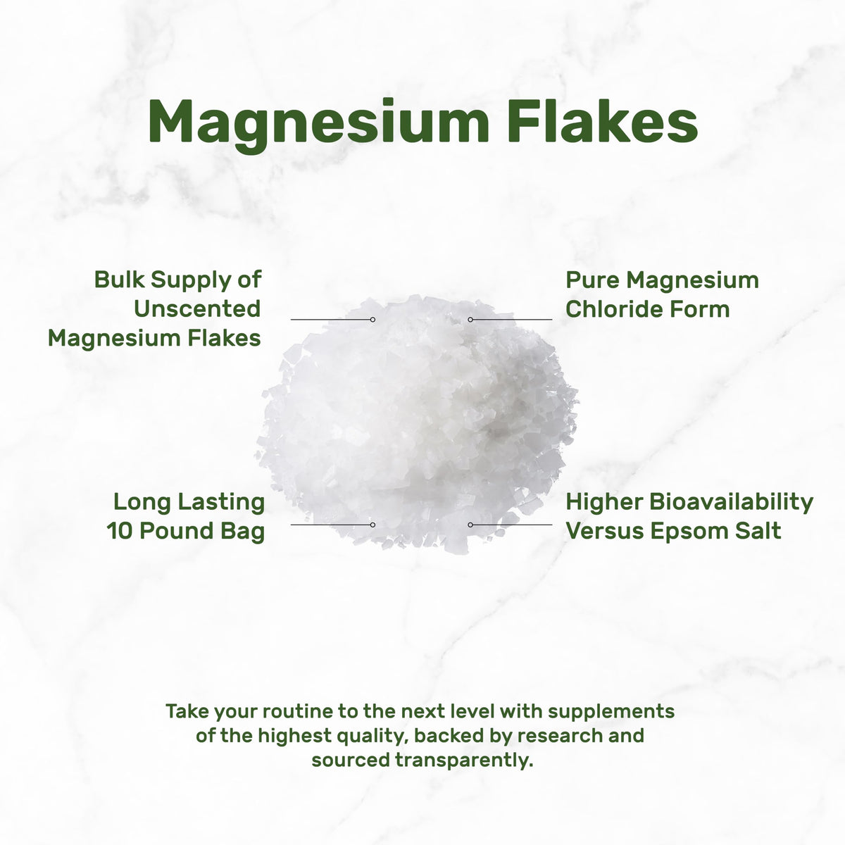 DEAL SUPPLEMENT Flocons de Magnésium Pur 10 lbs sachet arrière
