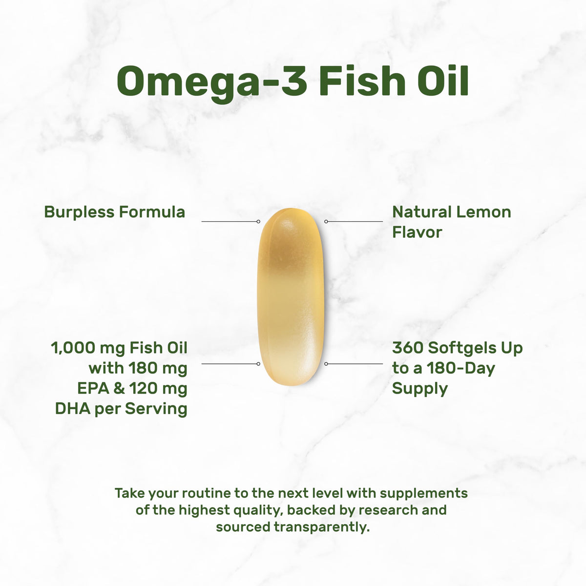 DEAL SUPPLEMENT gélules Omega-3 à l'intérieur de la bouteille
