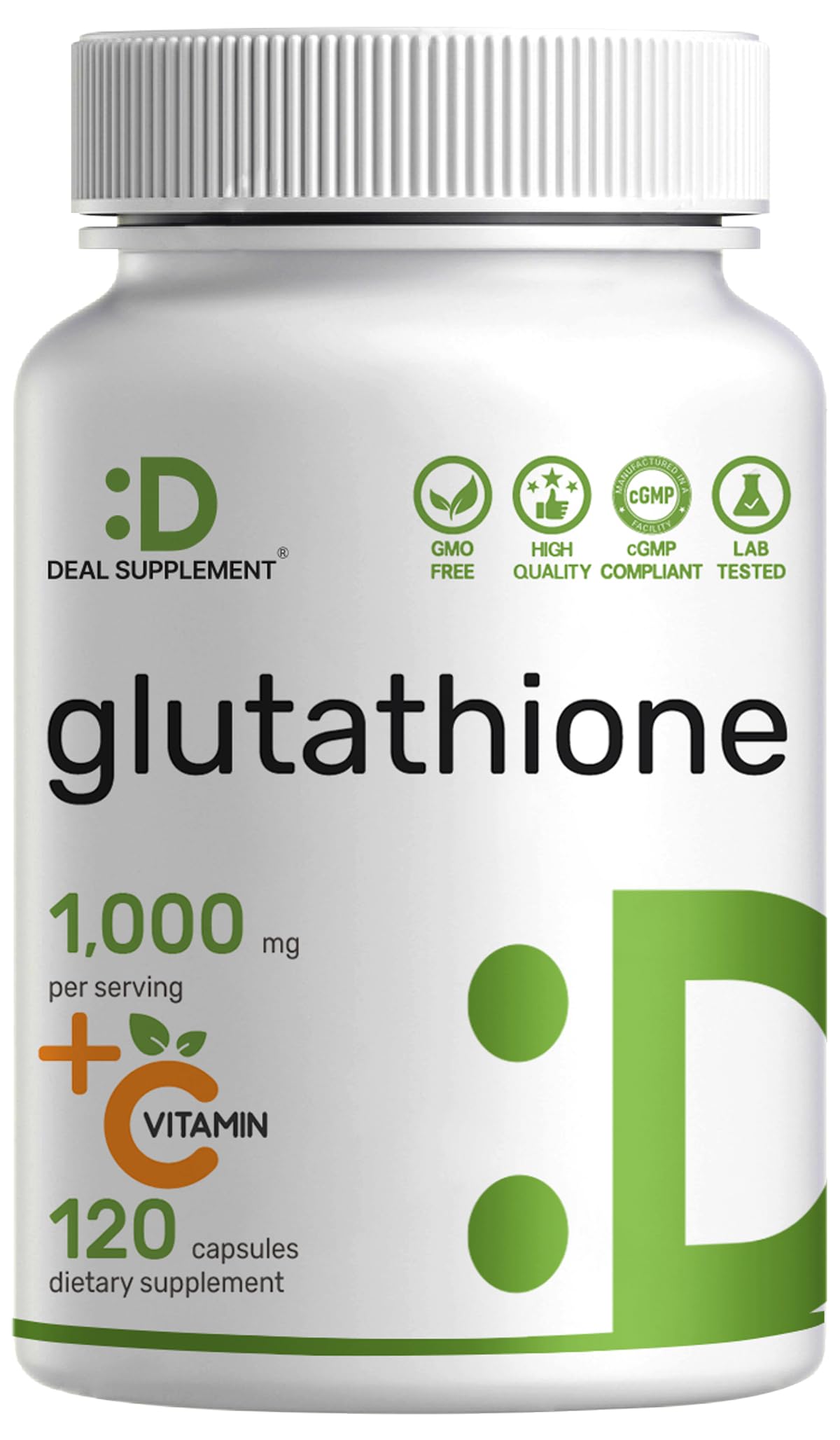 DEAL SUPPLEMENT Glutathione 1 000mg et Vitamine C 500mg - vue avant