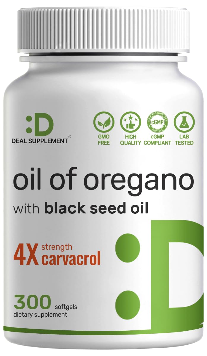 DEAL SUPPLEMENT Huile d'Origan gélules 300 compte, boîte vue de face