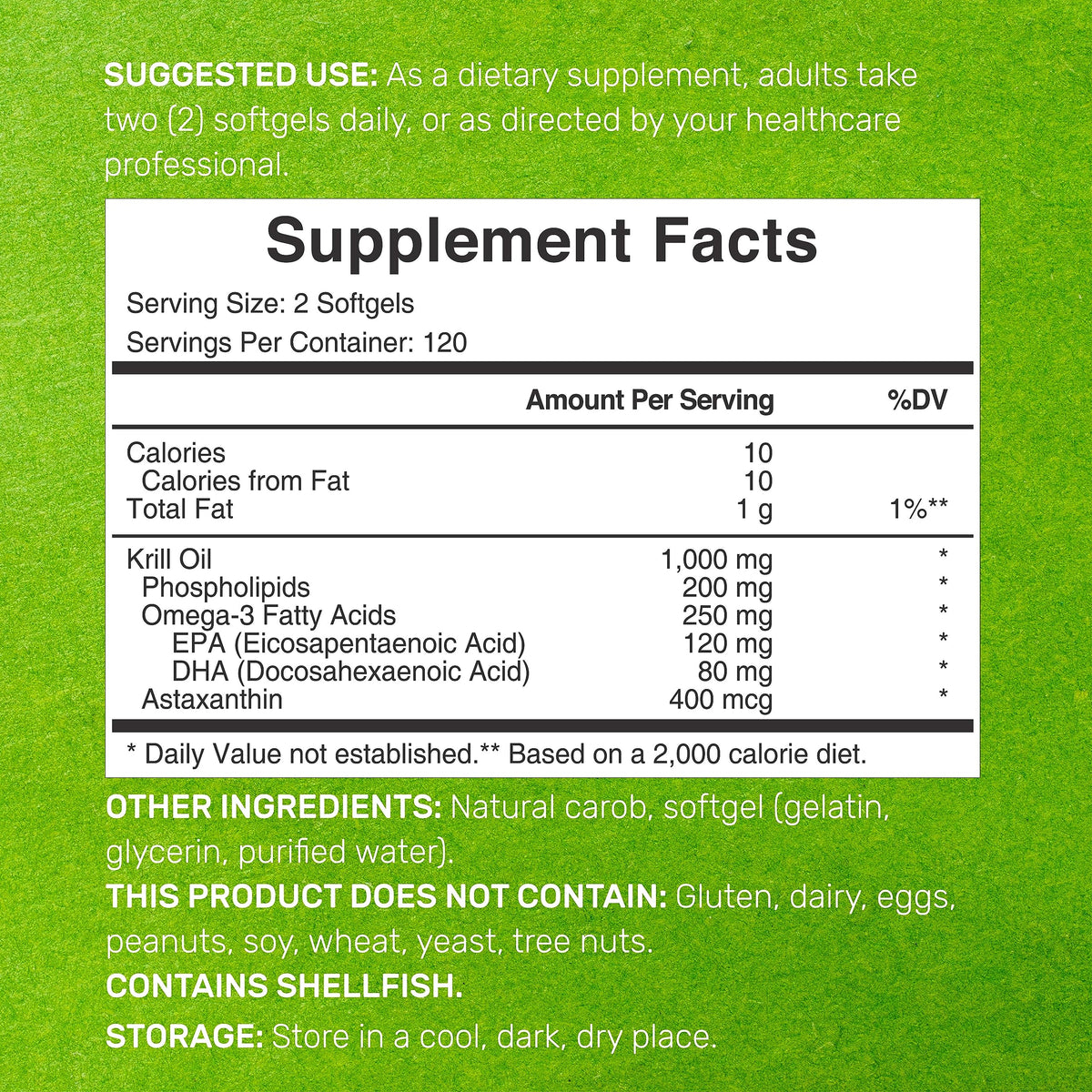 DEAL SUPPLEMENT huile de krill Antarctic 1000 mg gélules arrière