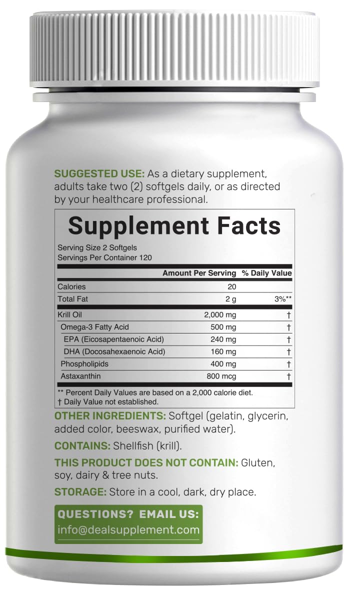 DEAL SUPPLEMENT Huile de Krill gélules ouvertes montrant leur contenu