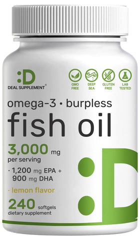 DEAL SUPPLEMENT huile de poisson Omega 3 gélules 240 softgels