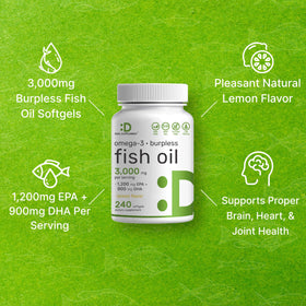 DEAL SUPPLEMENT huile de poisson Omega 3 gélules ouvertes