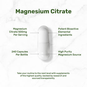 DEAL SUPPLEMENT Magnésium Citrate 500mg, capsule individuelle
