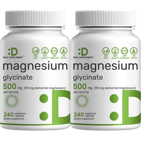 DEAL SUPPLEMENT Magnésium Glycinate 500mg 480 capsules végétales vue de face