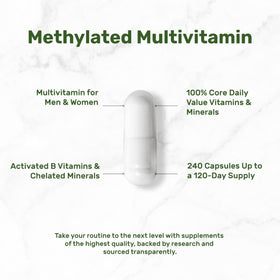 DEAL SUPPLEMENT Multivitamines Methylées 240 Capsules côté montrant les capsules