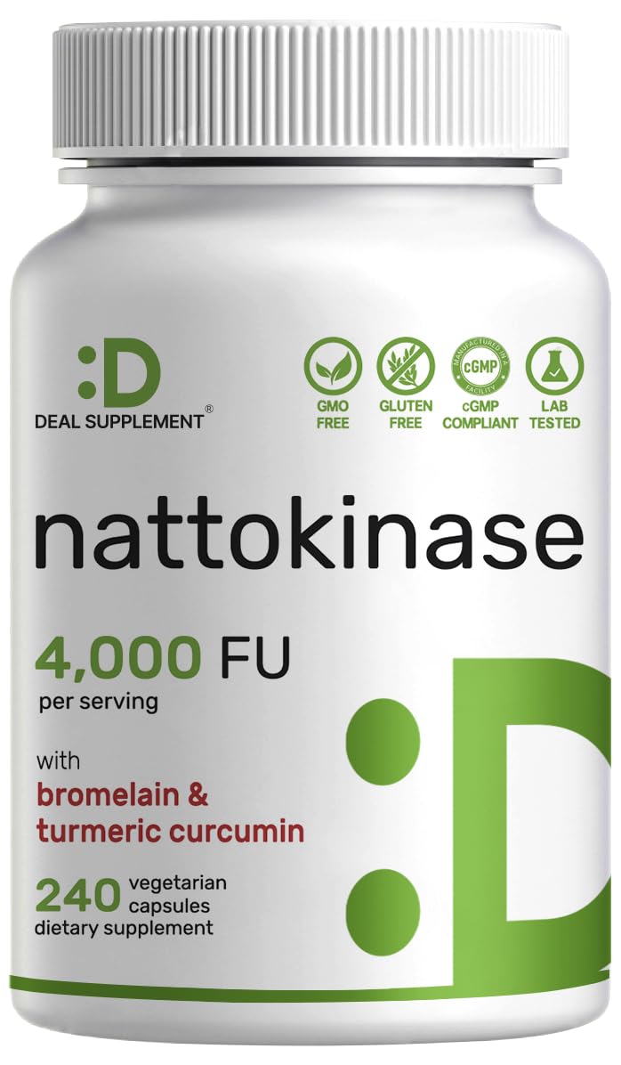 DEAL SUPPLEMENT Nattokinase 4 000 FU 240 capsules végétales vue de face