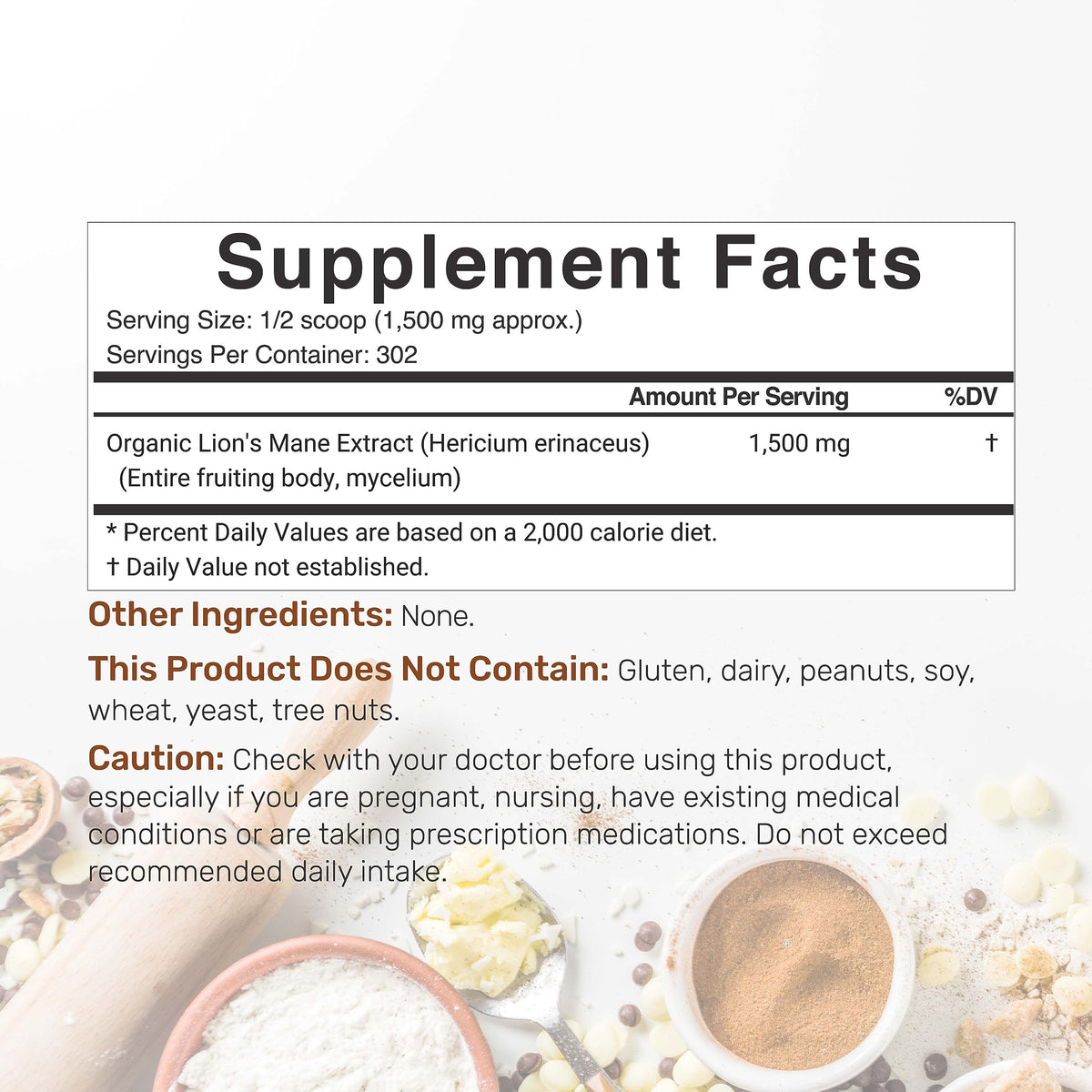 DEAL SUPPLEMENT Poudre de Lion's Mane Bio 1 500mg emballage
