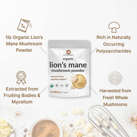 DEAL SUPPLEMENT Poudre de Lion's Mane Bio 1 500mg en utilisation