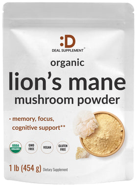 DEAL SUPPLEMENT Poudre de Lion's Mane Bio 1 500mg vue de face