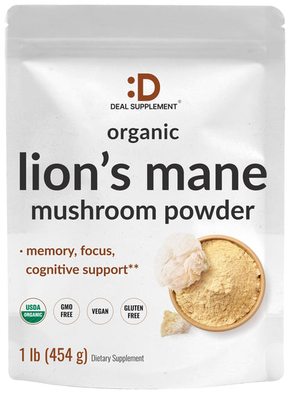 DEAL SUPPLEMENT Poudre de Lion's Mane Bio 1 500mg vue de face