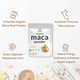 DEAL SUPPLEMENT Poudre de racine de Maca Bio 1,36 kg avec mesure