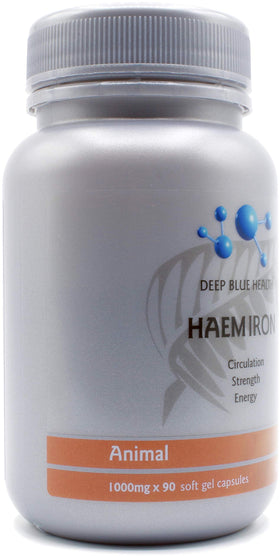 Deep Blue Health Complément Fer Hémique 1000mg en milieu naturel