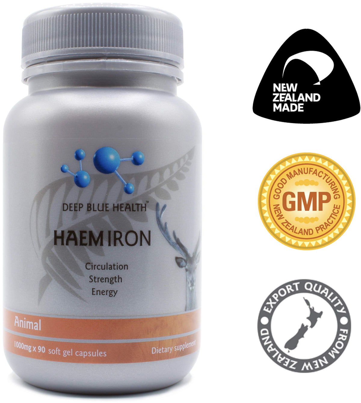 Deep Blue Health Complément Fer Hémique 1000mg utilisation quotidienne