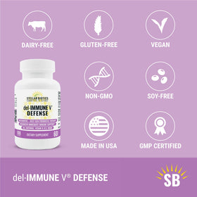 Del-daily wellness V Defense flacon avec capsules à l'intérieur