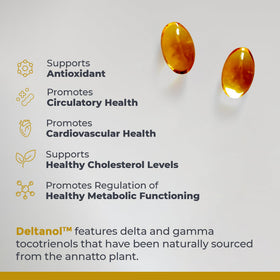 Deltanol Premier Research Labs 100 mg tocotrienols bottle packaging