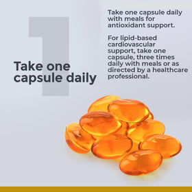Deltanol Premier Research Labs 100 mg tocotrienols capsules on a table