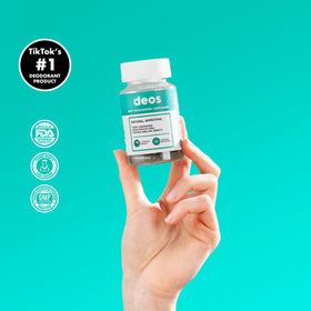 DEOS Déodorant Interne capsules ouvertes montrant le contenu