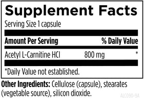 Designs for Health Acétyl L-Carnitine 90 Capsules arrière