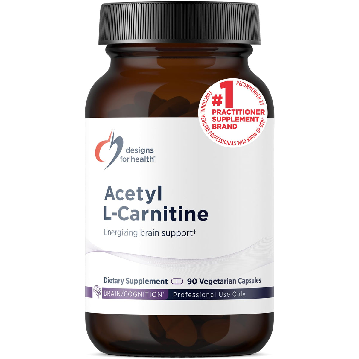 Designs for Health Acétyl L-Carnitine 90 Capsules vue de face