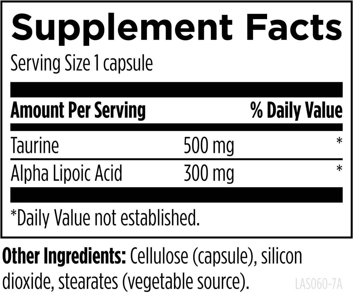 Designs for Health Acide Lipoïque Suprême 300 mg emballage arrière