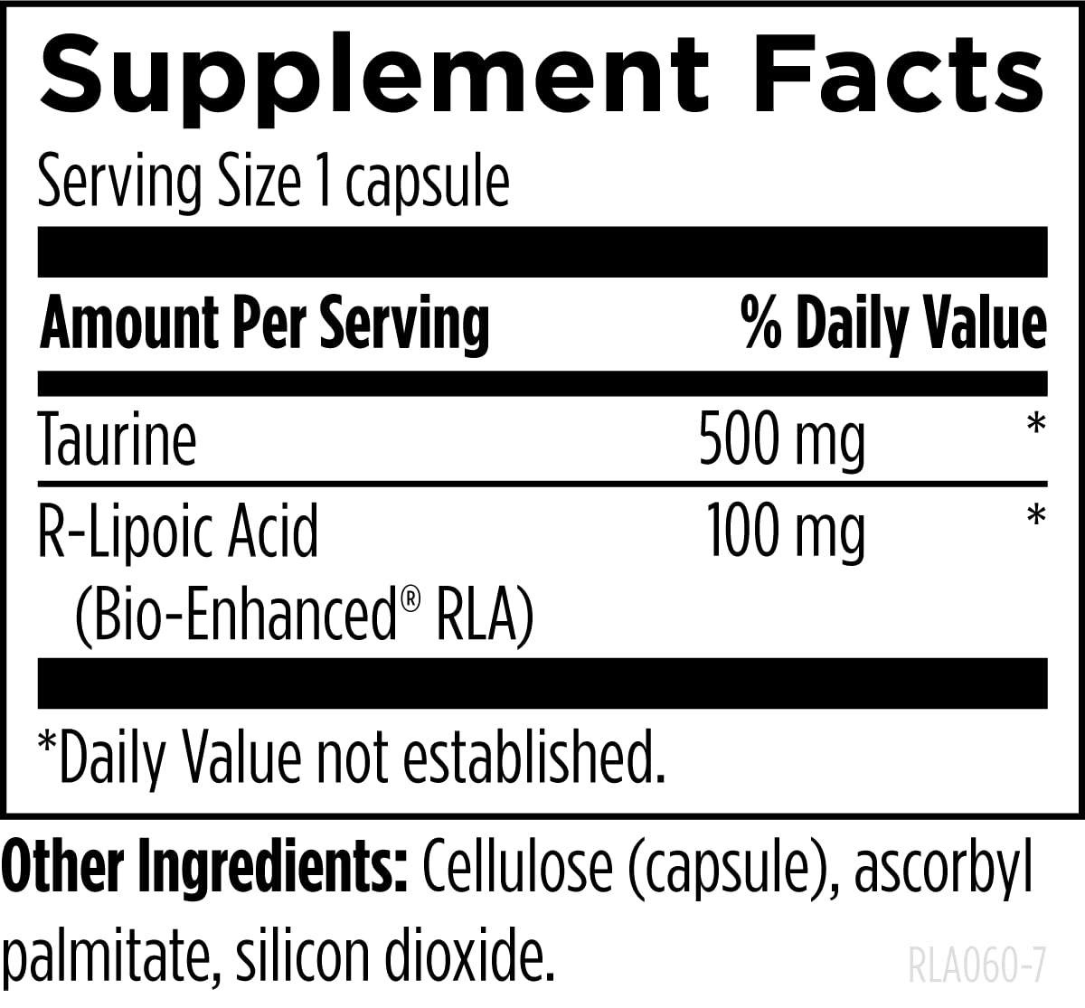 Designs for Health Acide R-Lipoïque Stabilisé capsules sur fond blanc