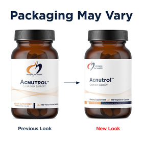 Designs for Health Acnutrol Compléments Alimentaires 180 capsules sur fond naturel