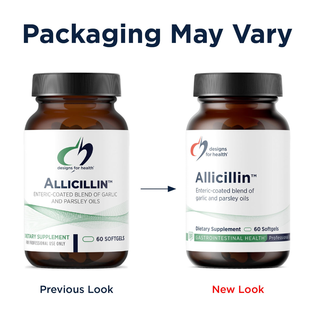 Designs for Health Allicillin gélules sur une table