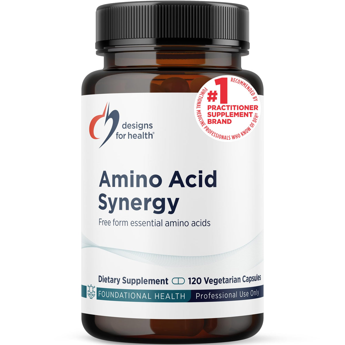 Designs for Health Amino Acid Synergy 120 Capsules front view