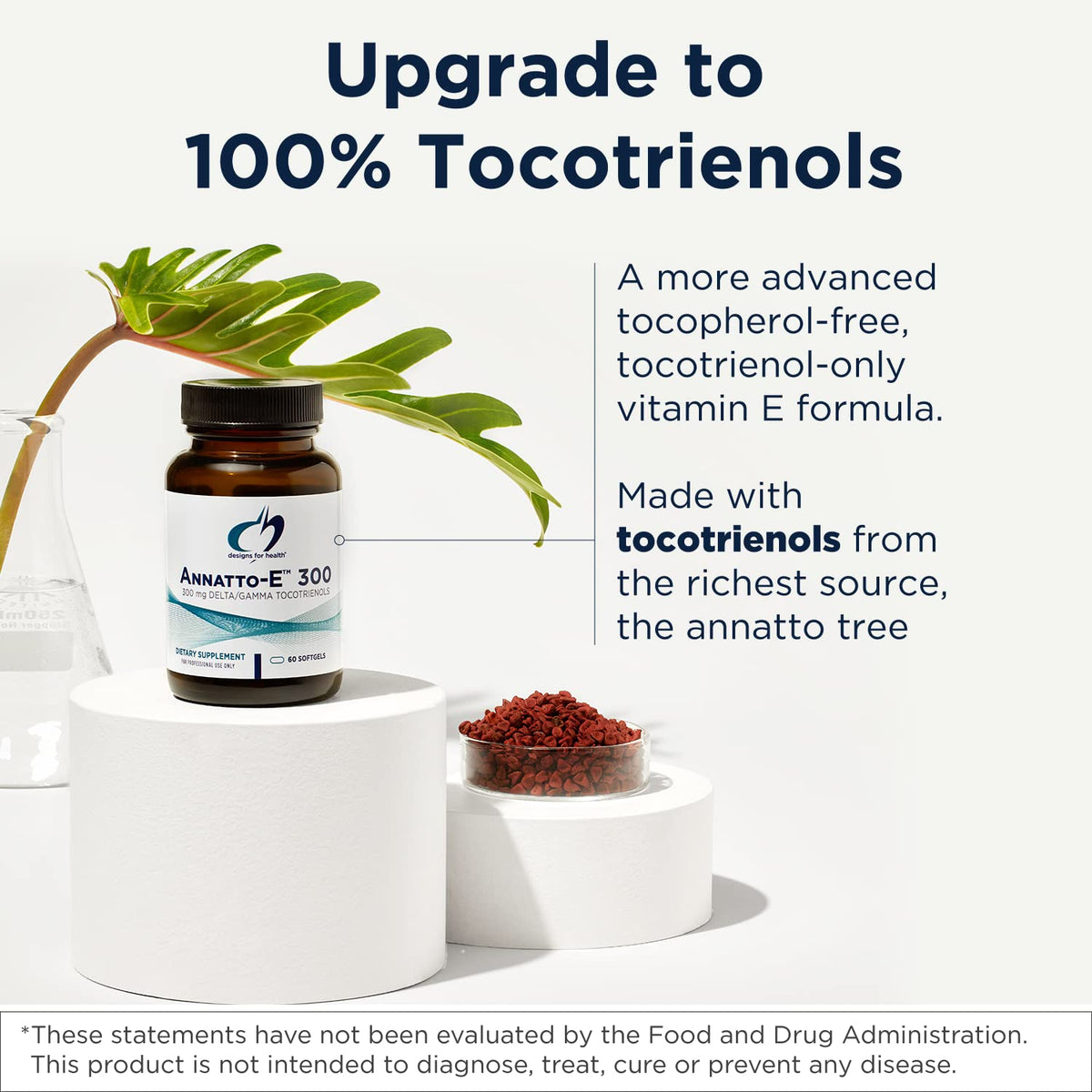 Designs for Health Annatto-E 150mg Tocotrienols capsules dans le flacon