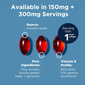 Designs for Health Annatto-E 150mg Tocotrienols étiquette avec informations