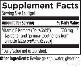 Designs for Health Annatto-E 300 mg Vitamine E complexe - étiquette du produit