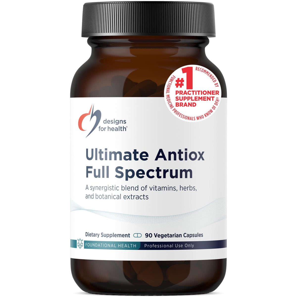 Designs for Health Antiox Full Spectrum 90 capsules, vue avant du flacon