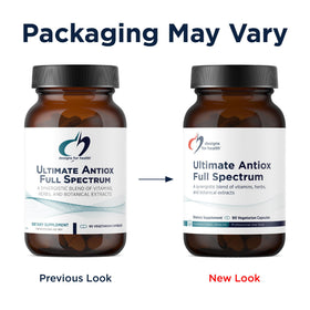 Designs for Health Antiox Full Spectrum, ingrédients listés sur l'étiquette