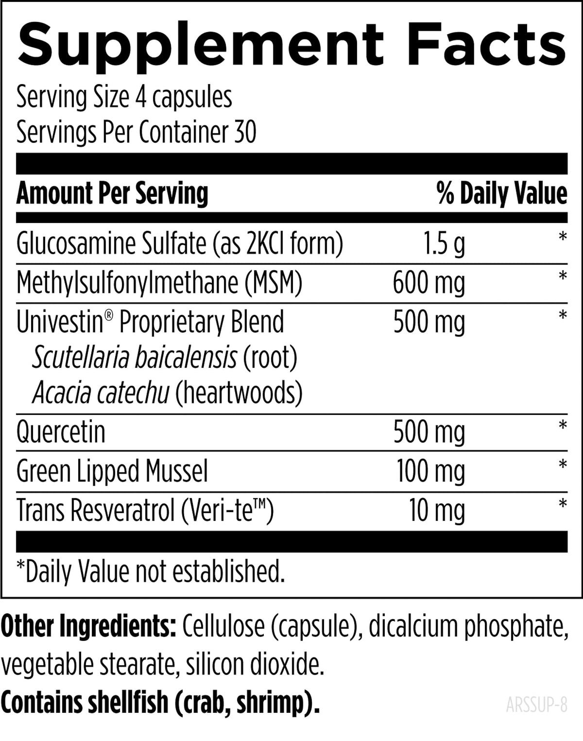 Designs for Health ArthroSoothe flacon avec capsules