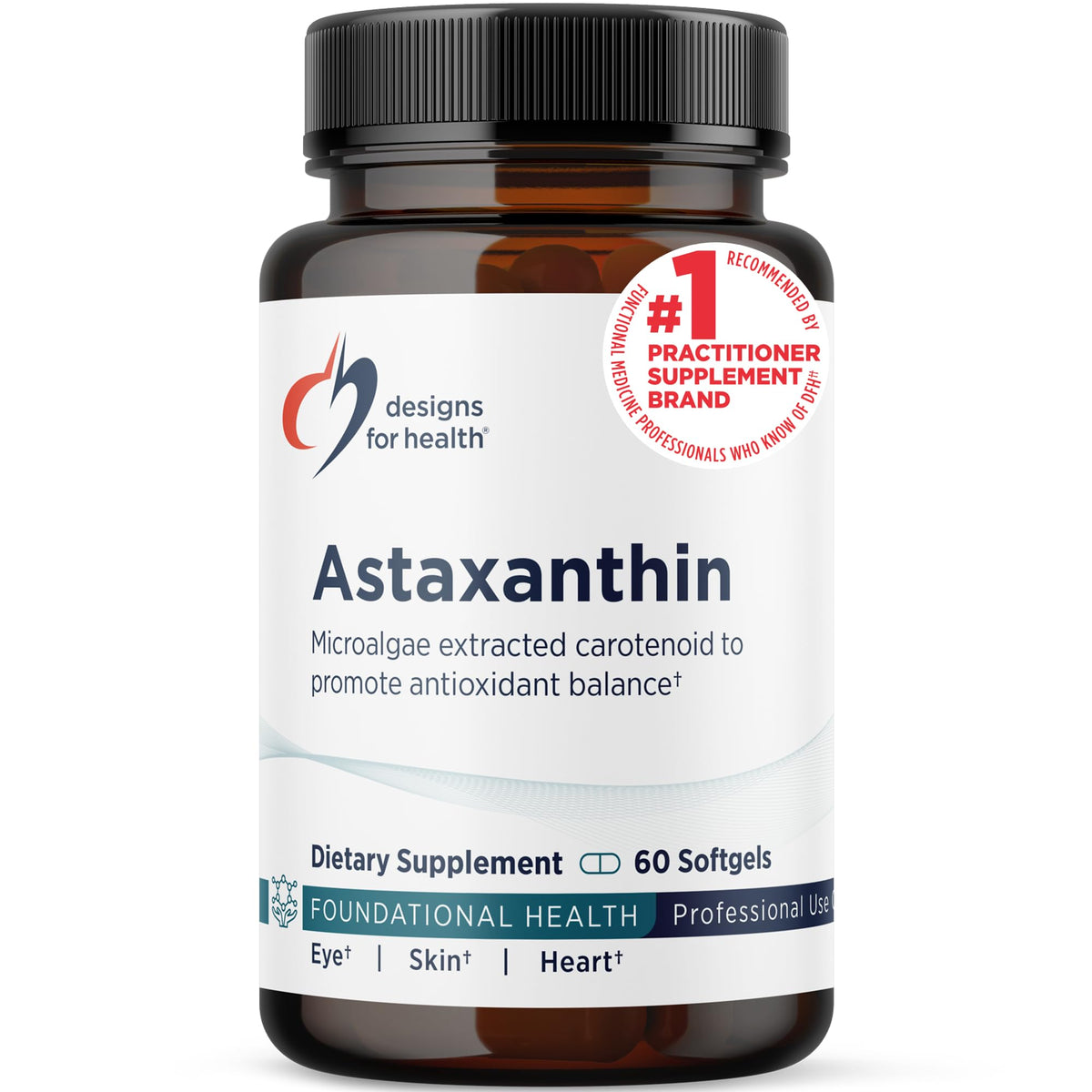 Designs for Health Astaxanthin 60 gélules présentation avant