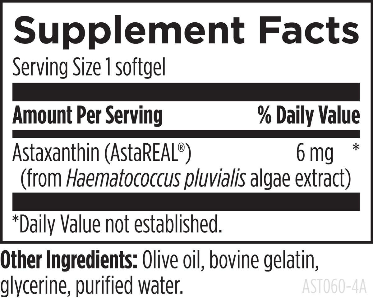 Designs for Health Astaxanthin gélules ouvertes