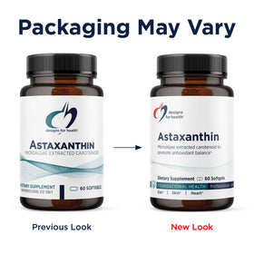 Designs for Health Astaxanthin gélules sur fond blanc