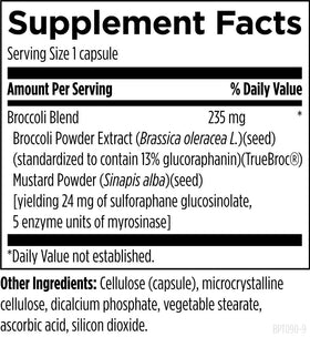 Designs for Health BroccoProtect capsules sur fond blanc