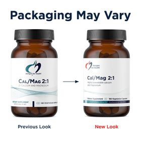 Designs for Health Cal/Mag 2:1 180 Capsules avec étiquette