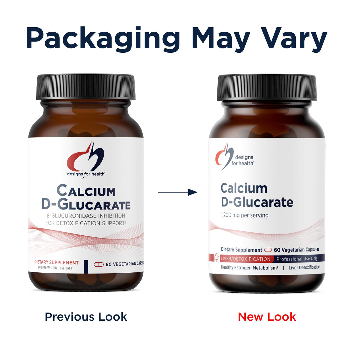 Designs for Health Calcium D-Glucarate 1200mg 60 Capsules - capsules dans un bol