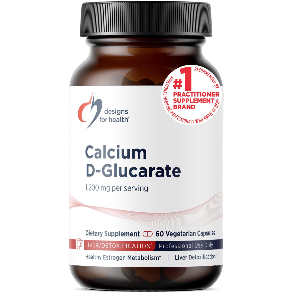 Designs for Health Calcium D-Glucarate 1200mg 60 Capsules - vue avant