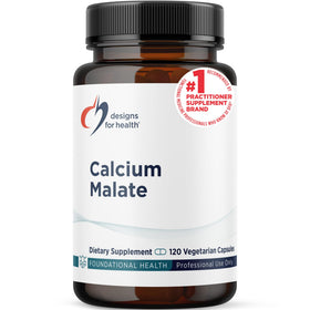 Designs for Health Calcium Malate 500mg capsule front view