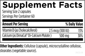 Designs for Health Calcium Malate bottle with label