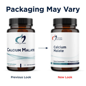Designs for Health Calcium Malate capsules in a clear container