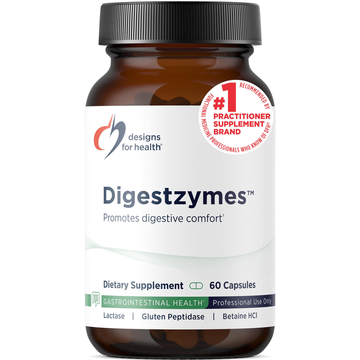 Designs for Health Complément Alimentaire Enzymes 60 Capsules vue de face