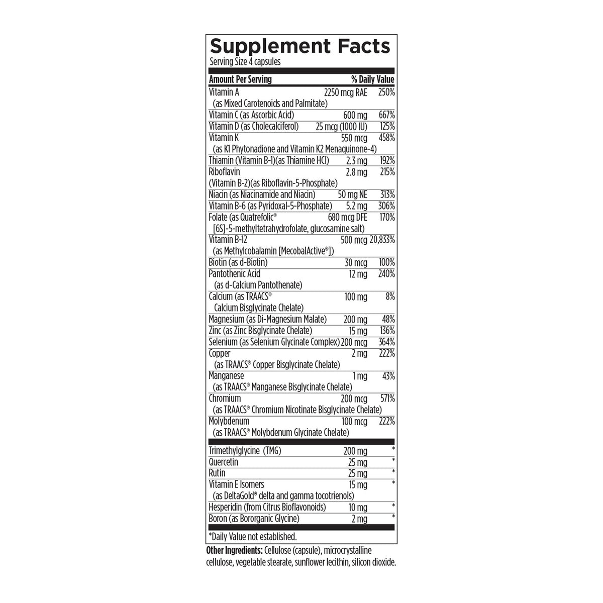 Designs for Health Compléments Multivitamines Complet 120 Capsules dans un environnement de vie sain