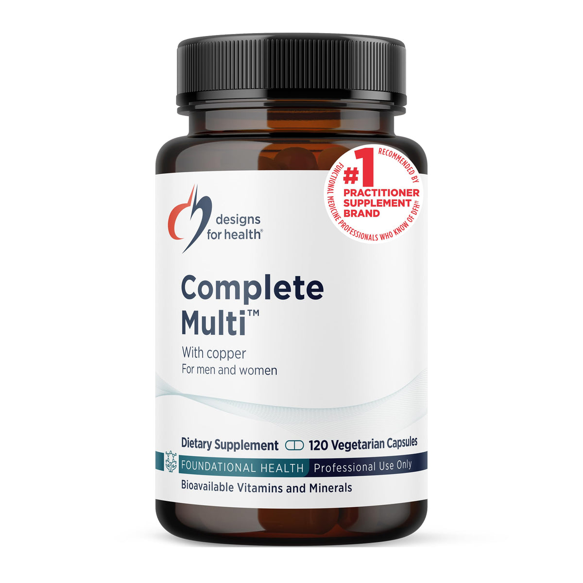 Designs for Health Compléments Multivitamines Complet 120 Capsules vue de face